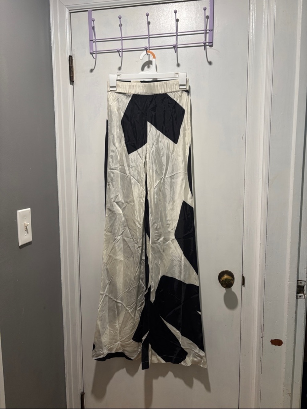 SIMON MILLER prints abstract wide leg pants size xs